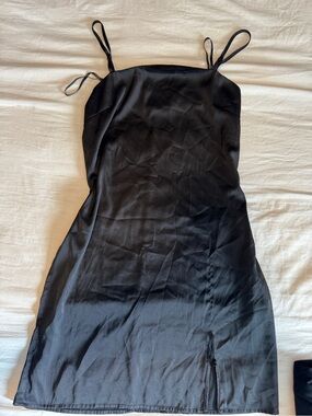 2 black dresses mini and midi